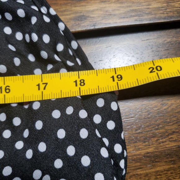 Style & Co Layered Ruffle Dress - XL - Black & White Dots - Picture 7 of 9